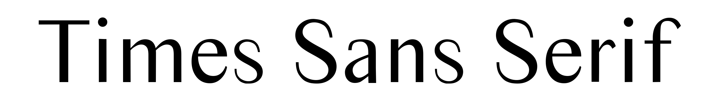 Times Sans Serif